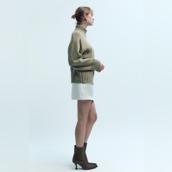 Zara Women's Brown Suede Pointed-Toe Ankle Boots - Picture 7 of 7